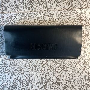 Moschino Black leather sunglasses case
